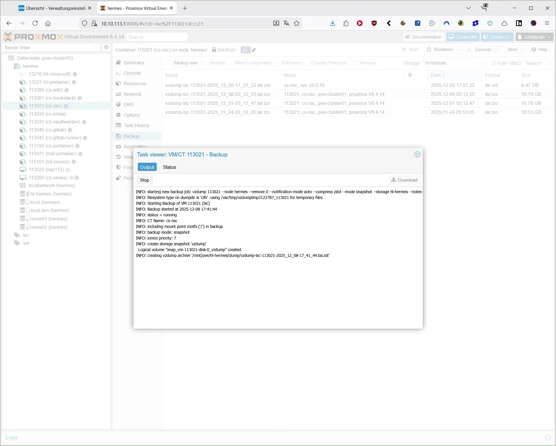 nextcloud-update-03-proxmox